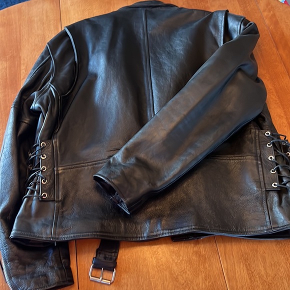 🏍HP!⭐️EUC black Interstate Leather jacket Zip front. 4 front/2 interior pockets - Picture 11 of 14